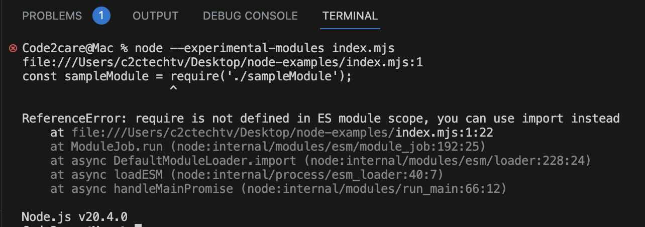 ReferenceError- require is not defined in ES module scope